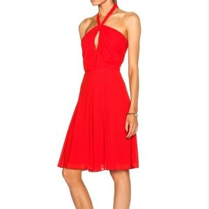 L’AGENCE Red Halter Dress - 4 in EUC